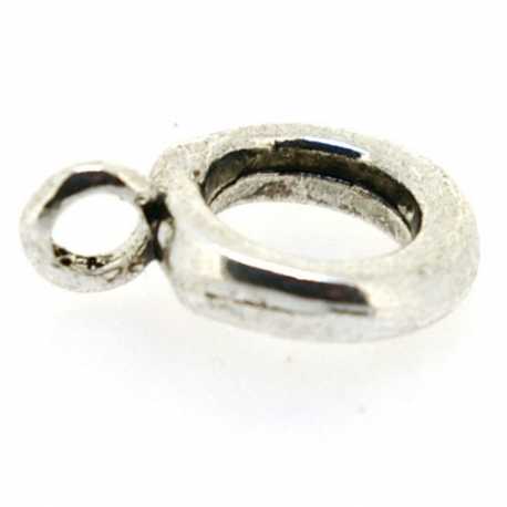 Metaal, tussenstuk, rond met oogje, zilver, 20 mm (3 st.)