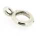 Metaal, tussenstuk, rond met oogje, zilver, 26 mm (2 st.)