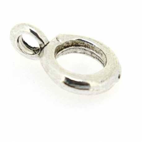 Metaal, tussenstuk, rond met oogje, zilver, 26 mm (2 st.)
