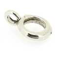 Metaal, tussenstuk, rond met oogje, zilver, 26 mm (2 st.)