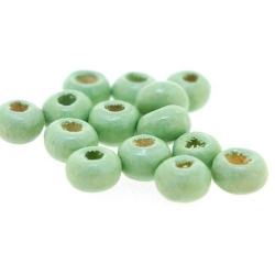 Houten kraal, rond, groen, 3 mm (65 gram)