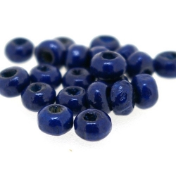 Houten kraal, rond, donkerblauw, 3 mm (65 gram)