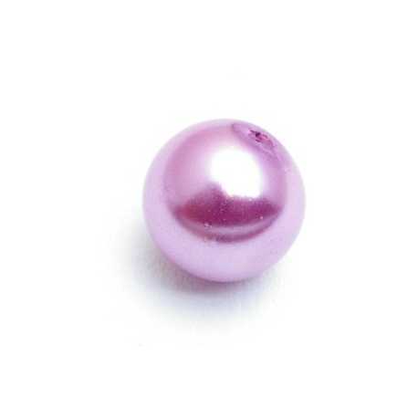 Glasparel, rond, roze, 14 mm (10 st.)