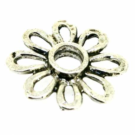 Metaal, tussen- montagestuk, bloem, 24 mm (3 st.)