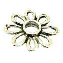 Metaal, tussen- montagestuk, bloem, 24 mm (3 st.)