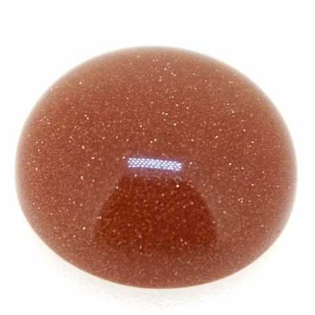 Cabochon halfedelsteen Brown Goldstone rond 14 mm (5 st.)
