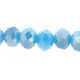 Facetkraal, donut, lichtblauw, AB, 4 x 6 mm (streng)