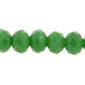 Facetkraal, donut, groen, 2 x 3 mm (streng)