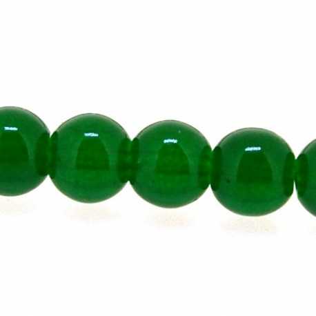 Glaskraal, rond, groen, 4 mm (streng)
