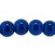 Glaskraal, rond, donkerblauw, 4 mm (streng)