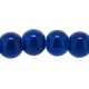 Glaskraal, rond, donkerblauw, 6 mm (streng)