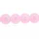 Glaskraal, rond, lichtroze, 8 mm (streng)