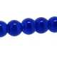 Glaskraal, rond, blauw, 4 mm (streng)