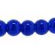Glaskraal, rond, blauw, 6 mm (streng)