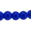 Glaskraal, rond, blauw, 6 mm (streng)