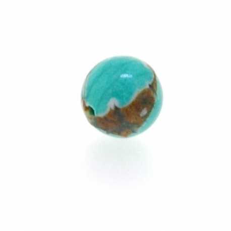 Halfedelsteen kraal, Turquoise, rond, 8 mm (10 st.)