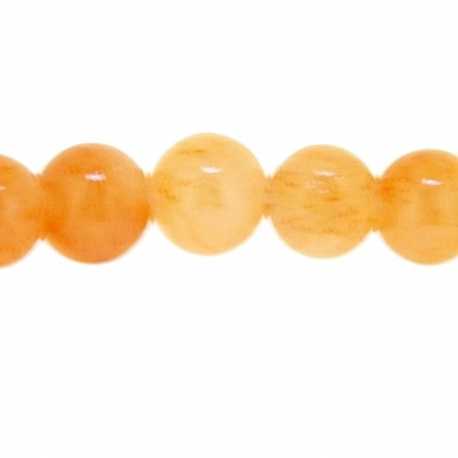 Gekleurd steen kraal, rond, koraal, 5 mm (streng)