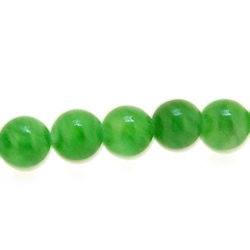 Gekleurd steen kraal, rond, groen, 5 mm (streng)