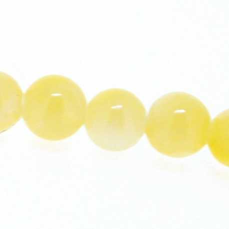 Gekleurd steen kraal, rond, naturel, 6 mm (streng)