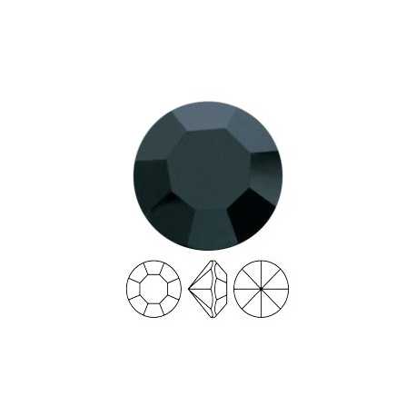 Preciosa, puntplaksteen, Mc Chaton Optima, SS22, Jet, Gold Foiled, 5 mm rond (1 st.)