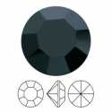 Preciosa, puntplaksteen, Mc Chaton Optima, SS22, Jet, Gold Foiled, 5 mm rond (1 st.)