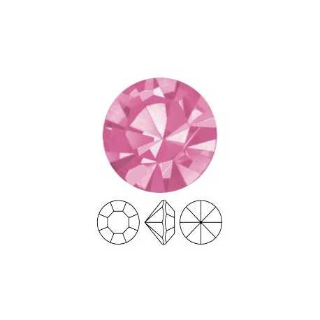 Preciosa, puntplaksteen, Mc Chaton Optima, SS39, Rose, Gold Foiled, 8 mm rond (1 st.)