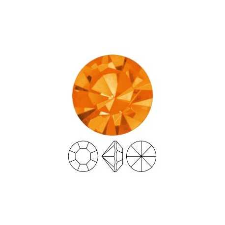 Preciosa, puntplaksteen, Mc Chaton Optima, SS29, Sun, Gold Foiled, 6 mm rond (1 st.)