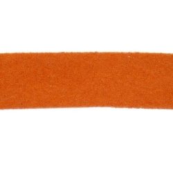 Veter, suede, plat, 10 mm, oranje (1 meter)