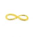 Metaal, verdeler/tussenstuk, goud, infinity, 30 mm (3 st.)
