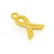 Metaal, bedel, goud, lintje, Pink Ribbon, 14 mm (10 st.)