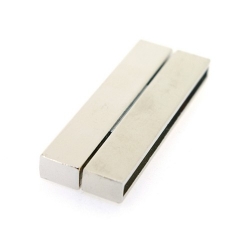 Magneetslot, zilver, 52 x 19 mm, binnenmaat 49,5 x 3 mm (2 st.)