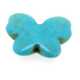 Gekleurd Turquoise, kraal, vlinder, turquoise, 18 mm (ca. 18 st.)