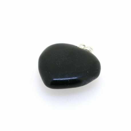 Halfedelsteen hanger Onyx hart ca. 17 mm (1 st.)