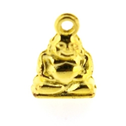 Metaal, bedel, goud, boedha, 13 mm (10 st.)