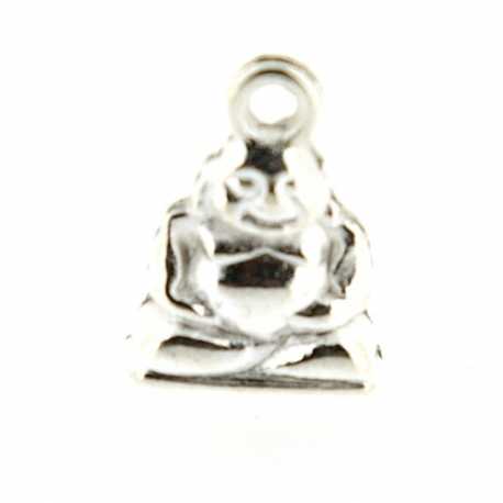 Metaal, bedel, zilver, boedha, 13 mm (10 st.)