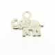 Metaal, bedel, zilver, olifant, 12 mm (10 st.)