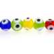Glaskraal, rond, Turks oog, mix, 8 mm (streng)
