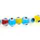 Glaskraal, rond, Turks oog, mix, 6 mm (streng)