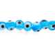 Glaskraal, rond, Turks oog, blauw, 6 mm (streng)