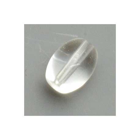 Glaskraal, ovaal, transparant, 12 mm (streng)