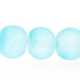 Glaskraal, rond, lichtblauw, mat, 6 mm (streng)