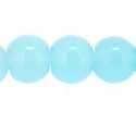 Glaskraal, rond, lichtblauw, 6 mm (streng)