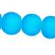 Glaskraal, rond, blauw, mat, 6 mm (streng)