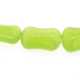 Glaskraal, rechthoek, afgerond, groen, 14 x 8 mm (streng)