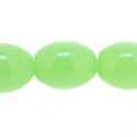 Glaskraal, ovaal, groen, 8 x 6 mm (streng)