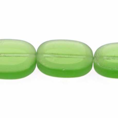 Glaskraal, rechthoek, groen, matte rand, 14 x 12 mm (streng)