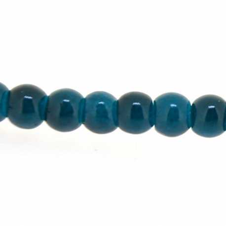 Glaskraal, rond, donkergroen, 4 mm (streng)