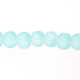 Glaskraal, rond, lichtblauw, mat, 4 mm (streng)