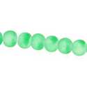 Glaskraal, rond, groen, mat, 4 mm (streng)