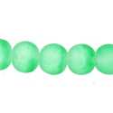 Glaskraal, rond, groen, mat, 6 mm (streng)